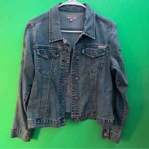 Max studio embroidered Jean jacket
